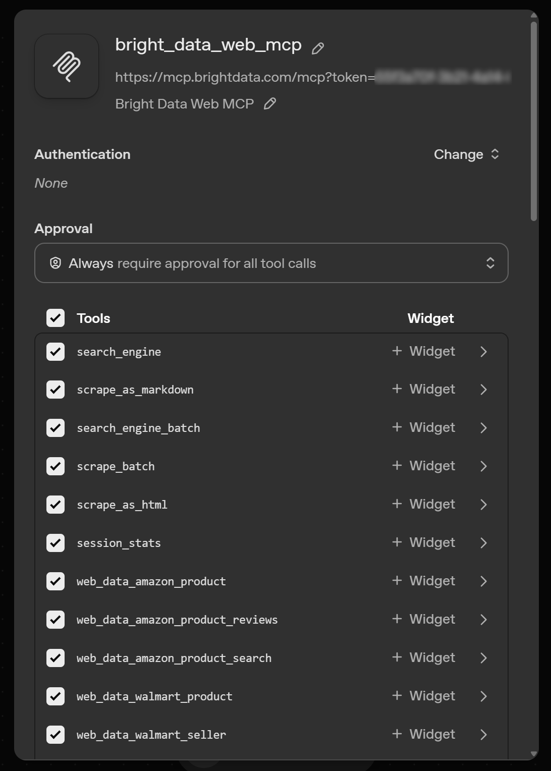 Pro 模式下可用的 Bright Data Web MCP 工具