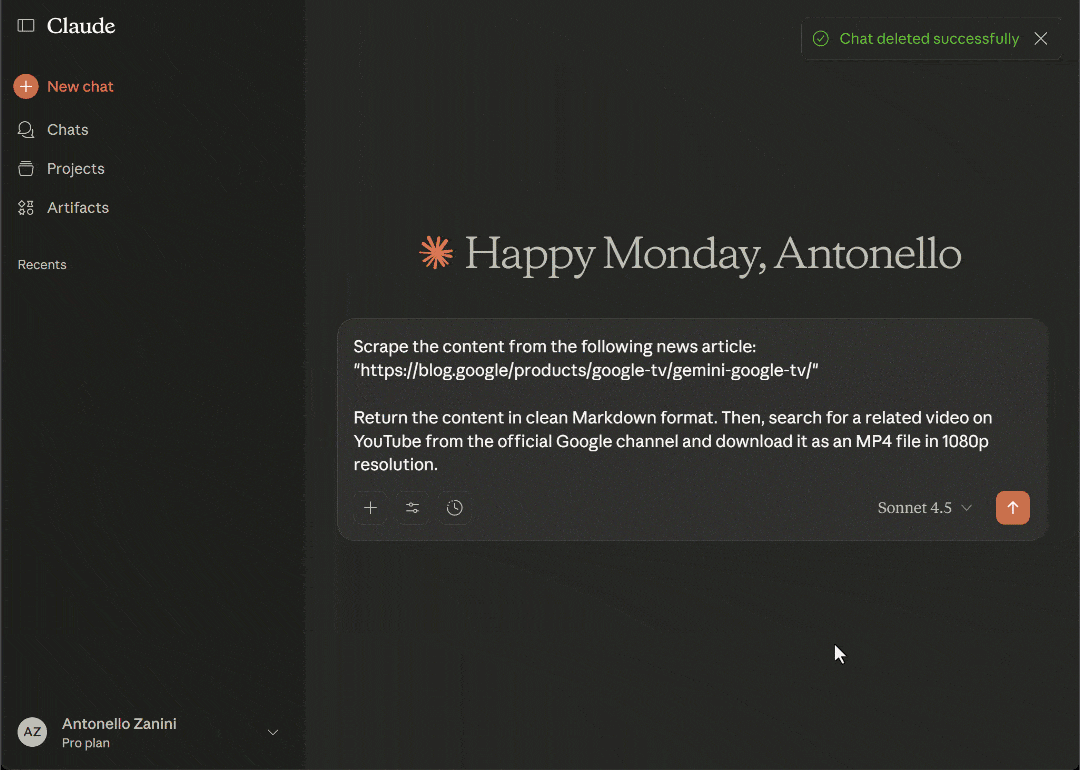 Claude Desktop 中任务执行