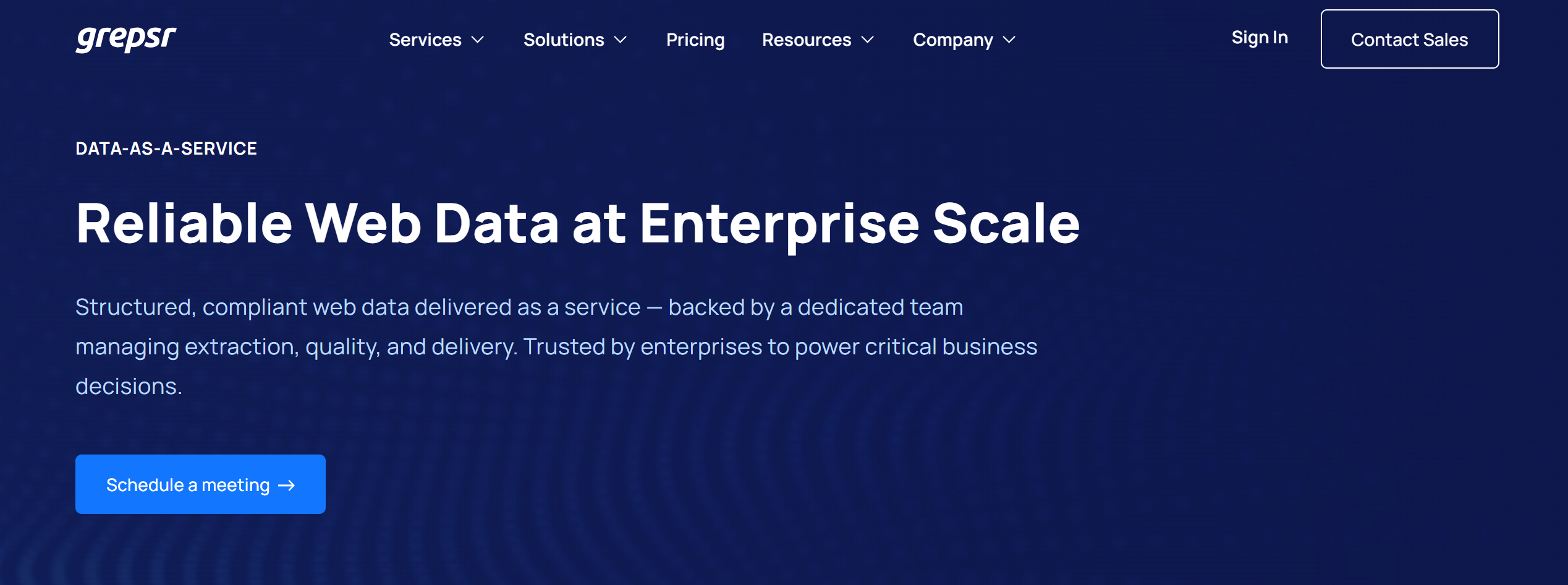 Grepsr 的网页抓取服务