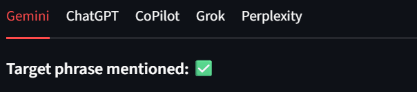 Gemini 提及目标短语