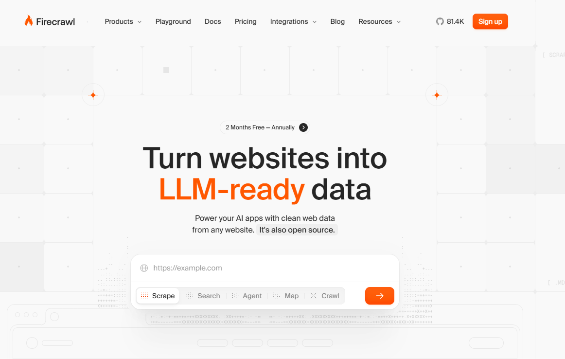Firecrawl 主页