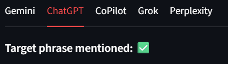 ChatGPT 提及目标短语