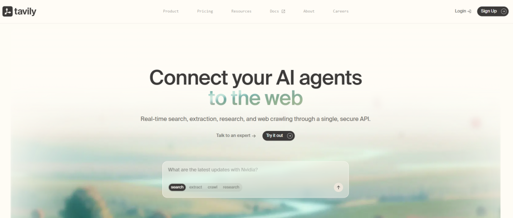 Tavily 的主页