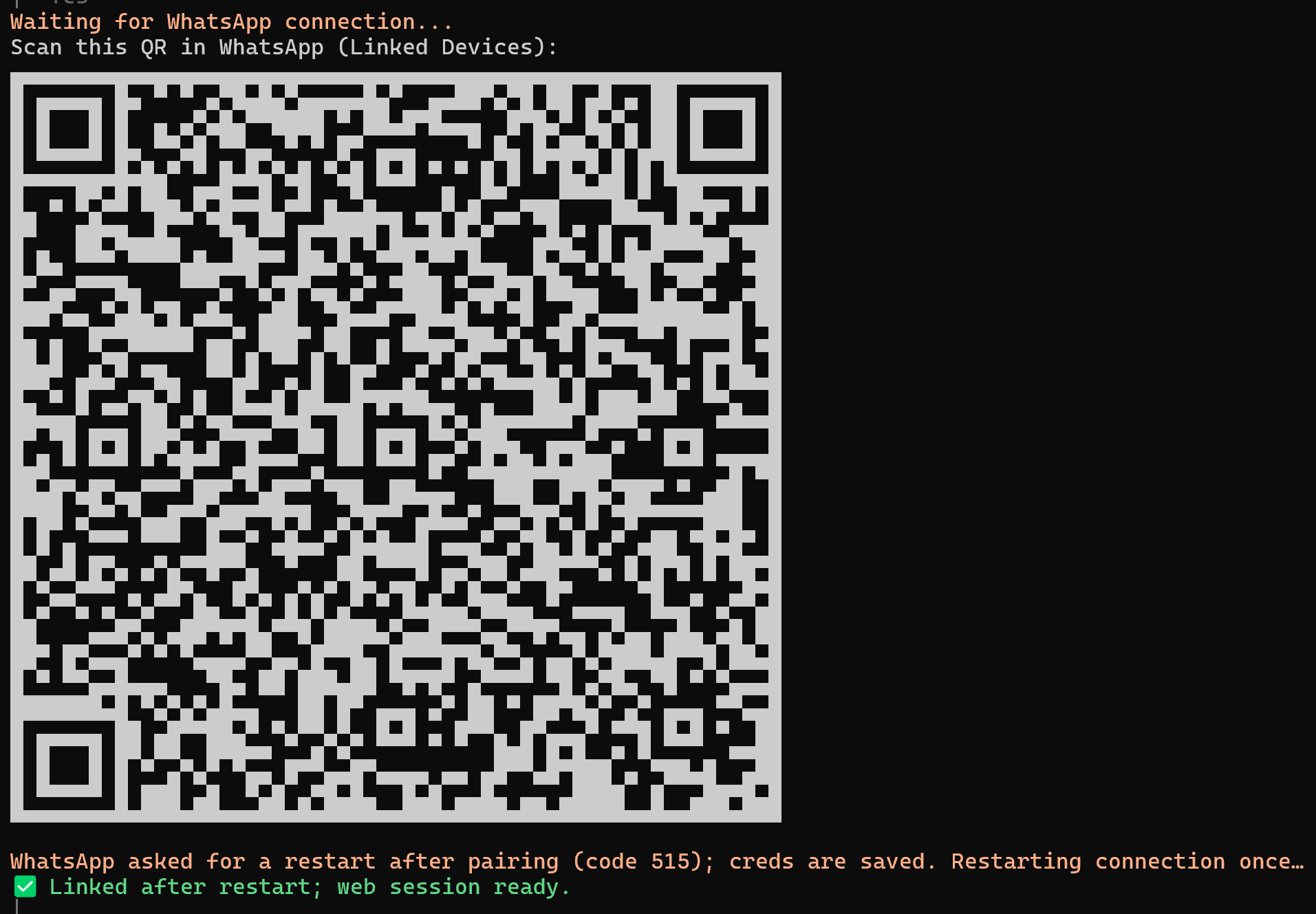 将 WhatsApp 应用与 OpenClaw 进行链接