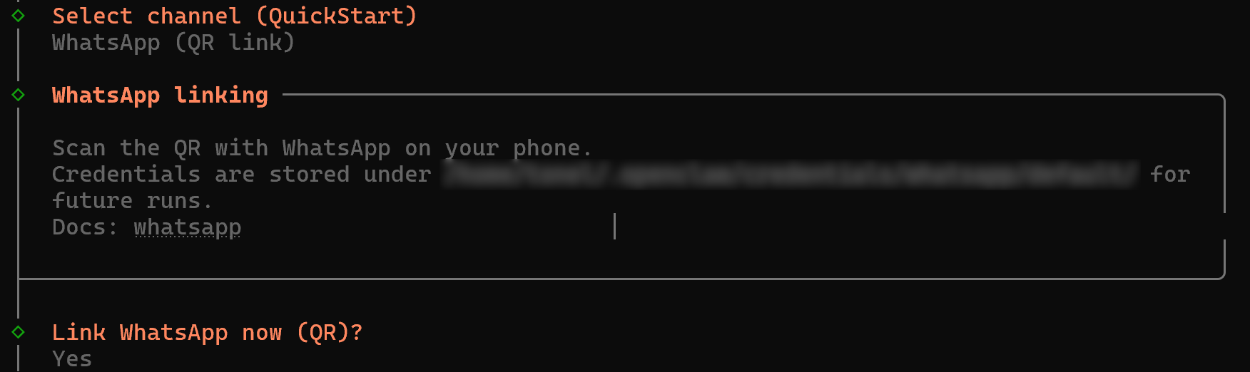 将 OpenClaw AI 助手连接到 WhatsApp