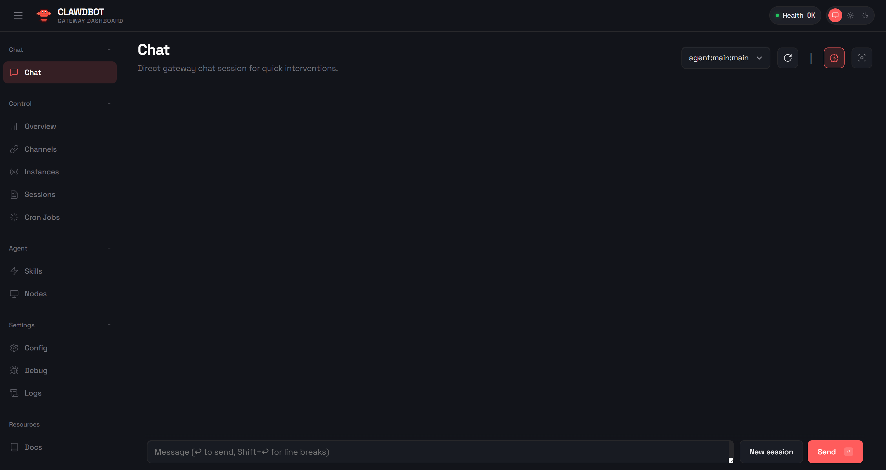 OpenClaw Control UI 仪表盘