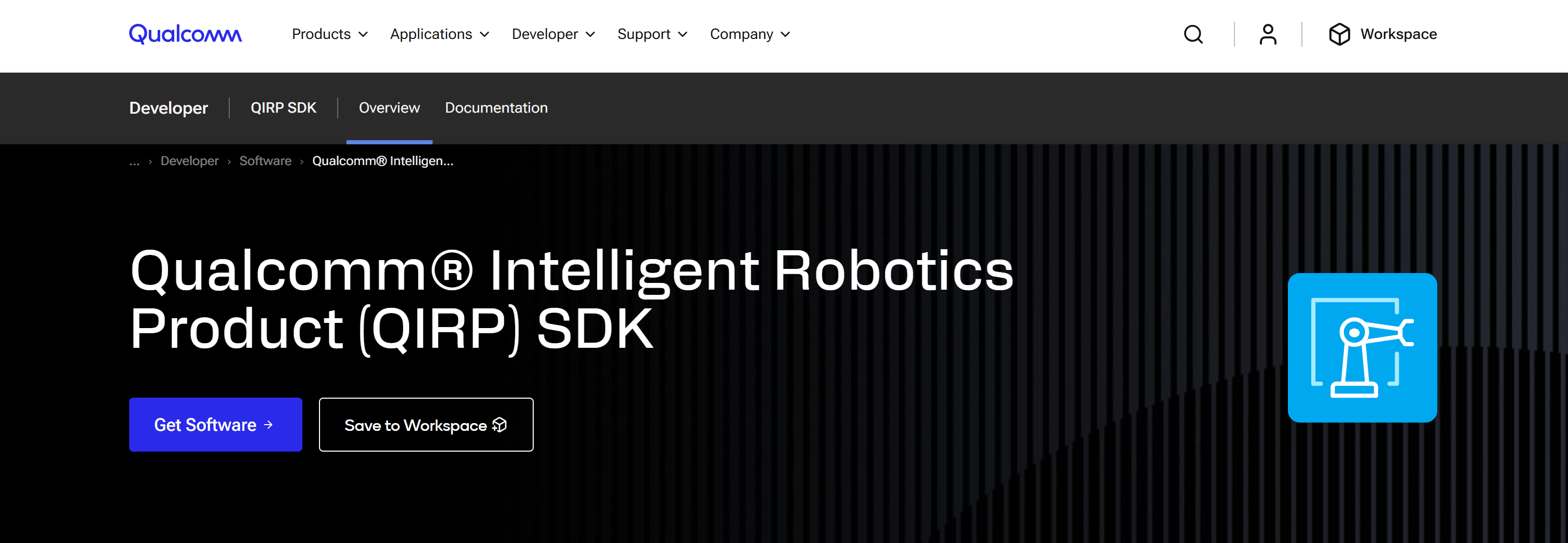 Qualcomm Intelligent Robotics Product (QIRP) SDK