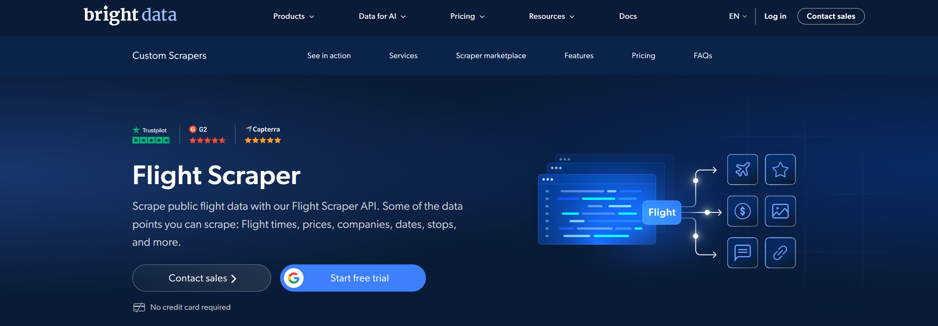 Bright Data 的航班抓取器