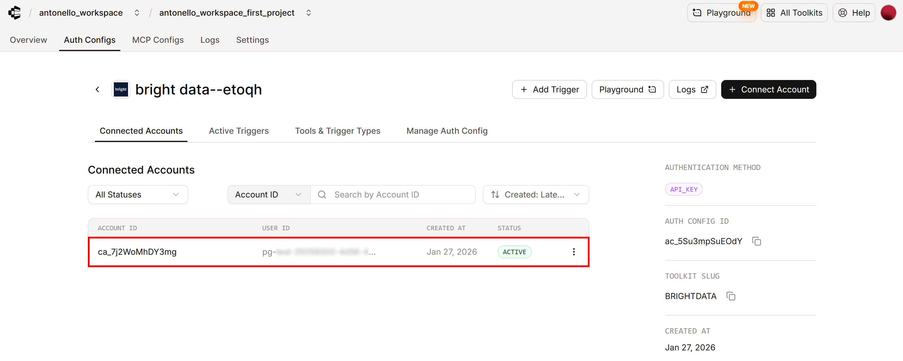 Bright Data 账号连接