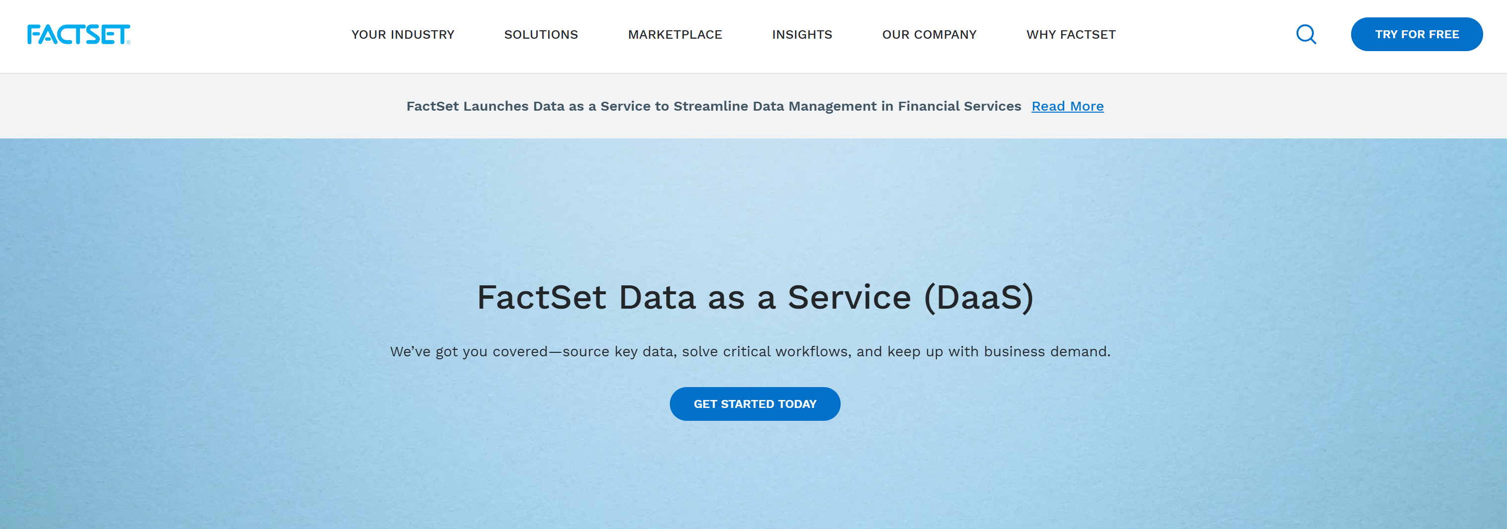 FactSet 的 Data as a Service（DaaS）解决方案
