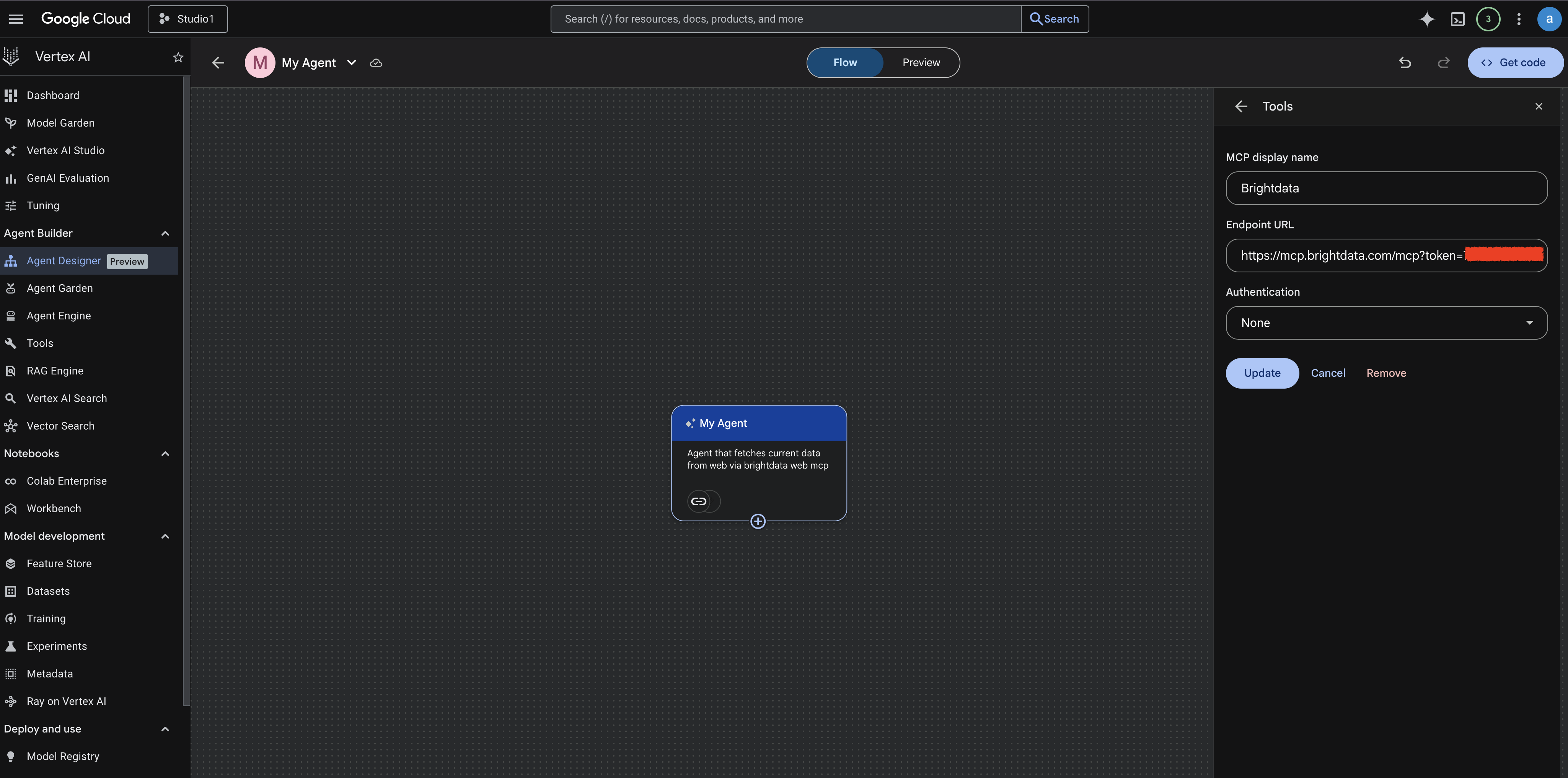 Agent Designer UI - 添加 MCP