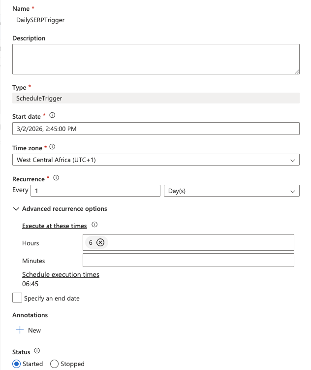 添加计划触发器