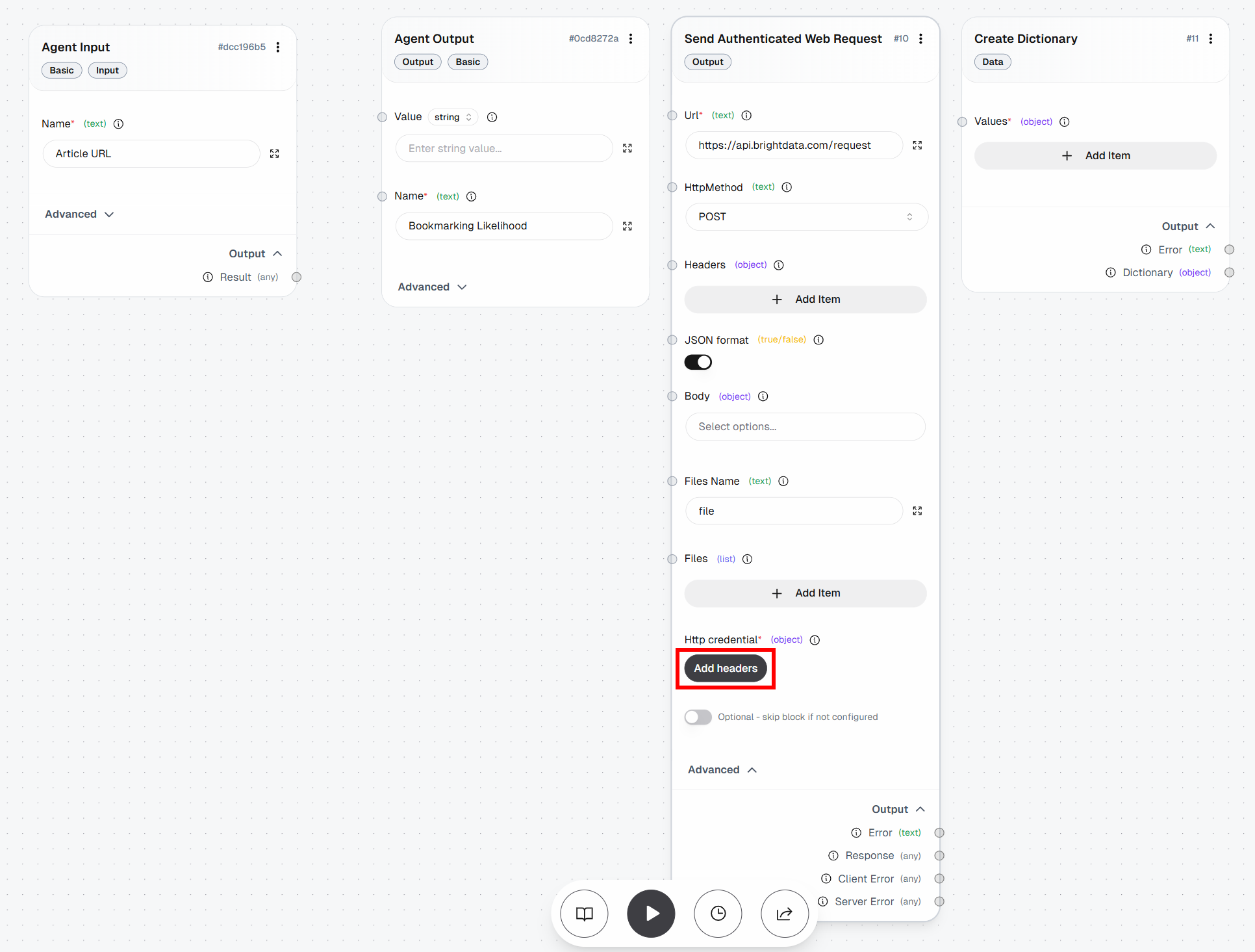 点击 “Add headers” 按钮
