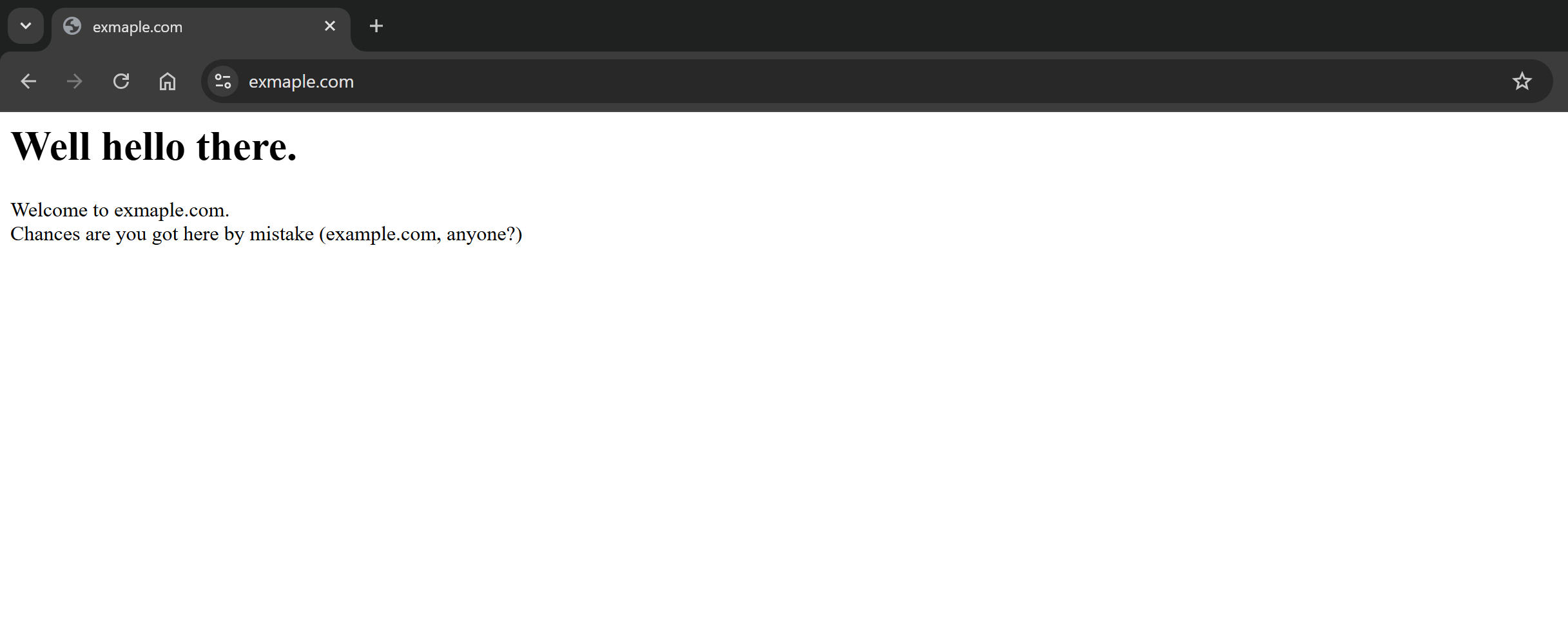 目标 example.com 网页