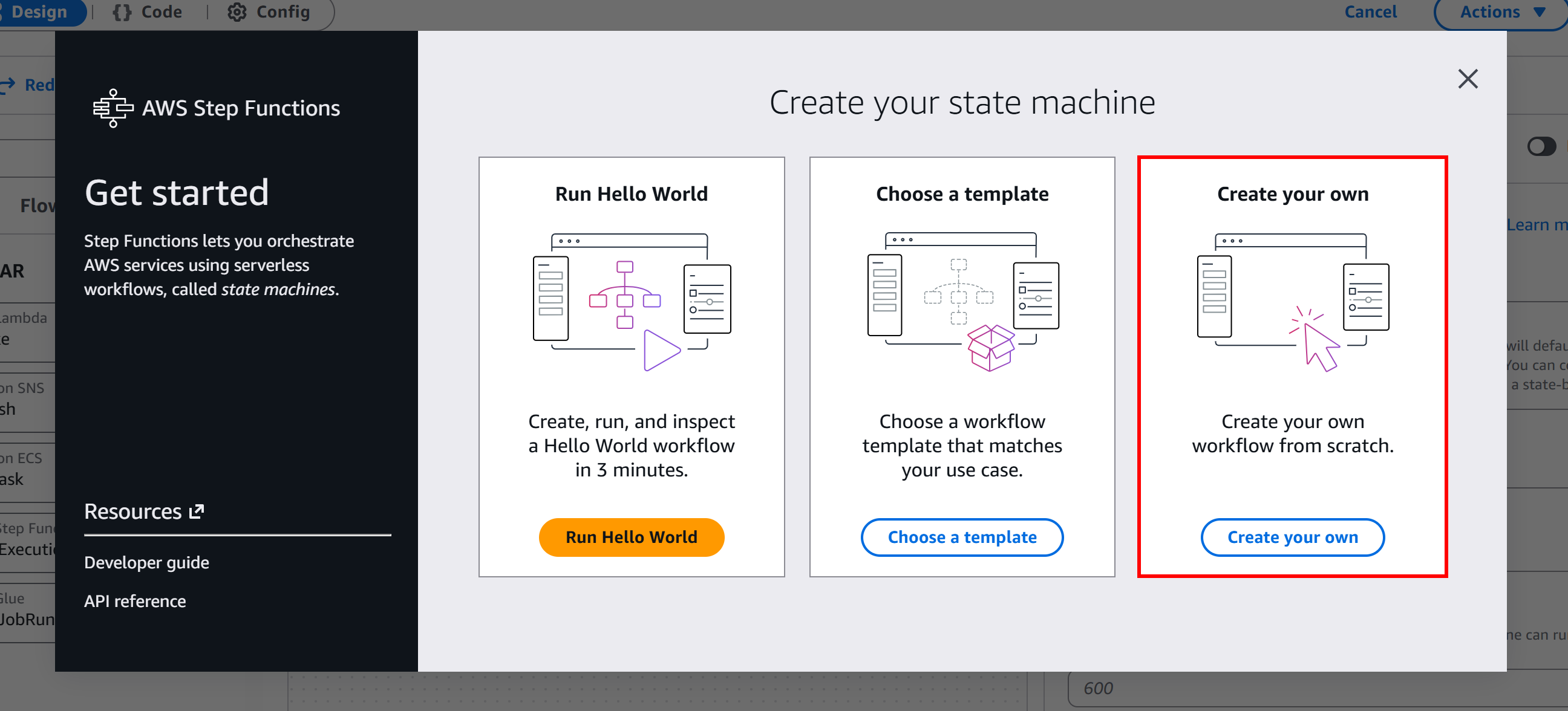 选择 “Create your own” 选项
