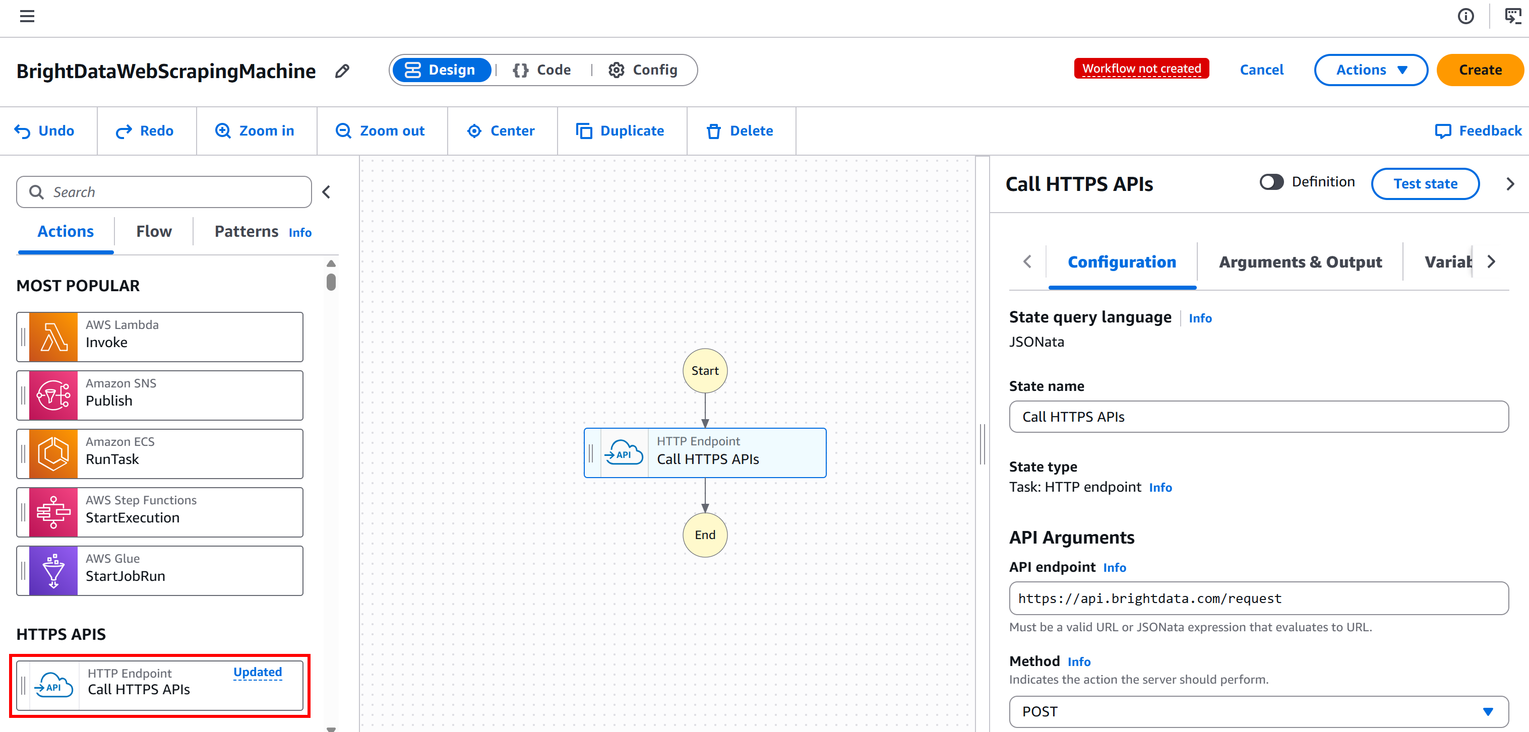添加 “HTTP Endpoint – Call HTTPS APIs” 节点