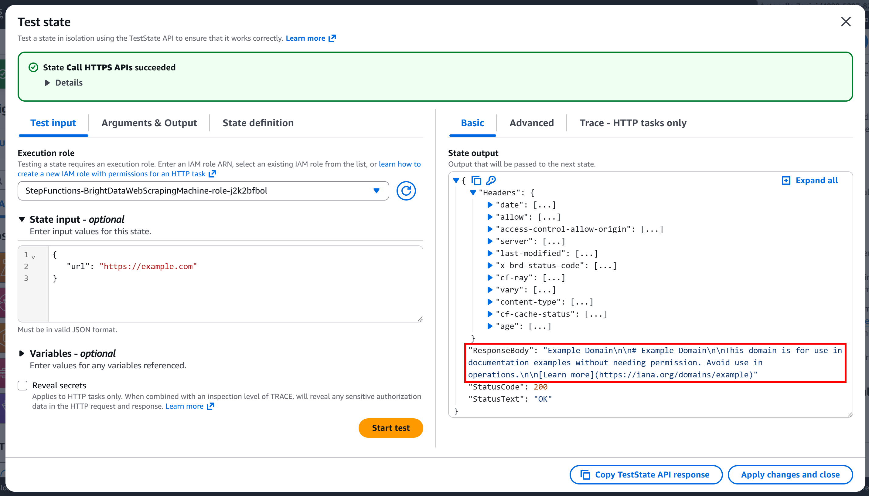 请注意 “ResponseBody” 字段