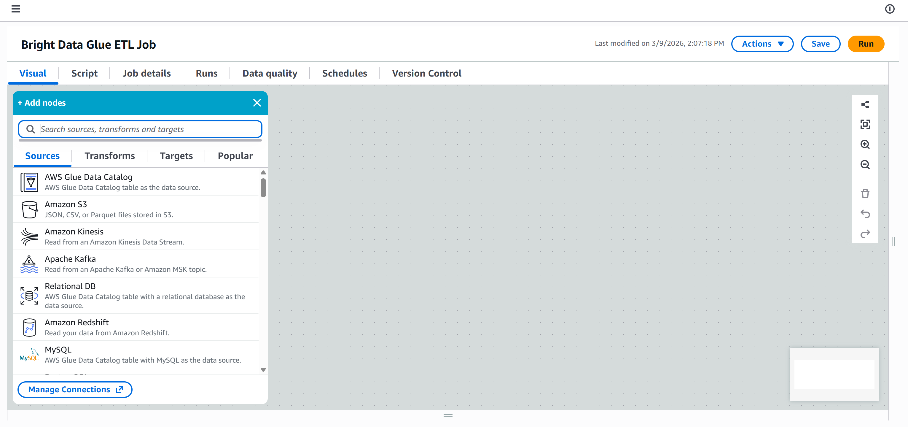 新的 AWS Glue ETL 作业