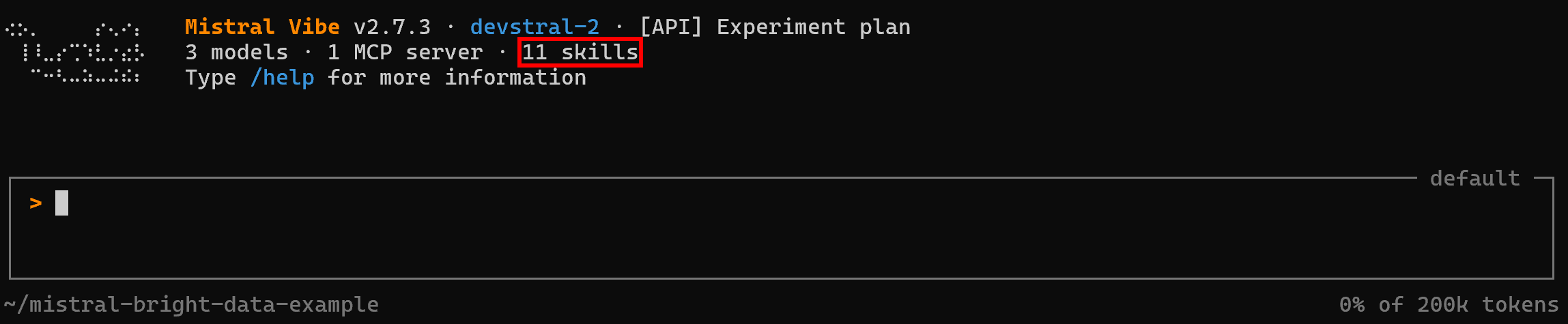Mistral Vibe 现在可以访问 11 个 skills