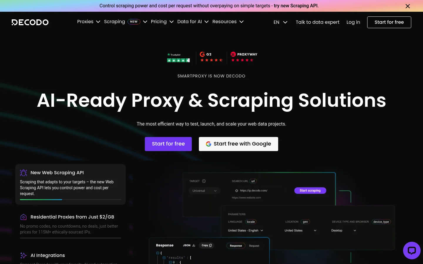 Smartproxy 主页