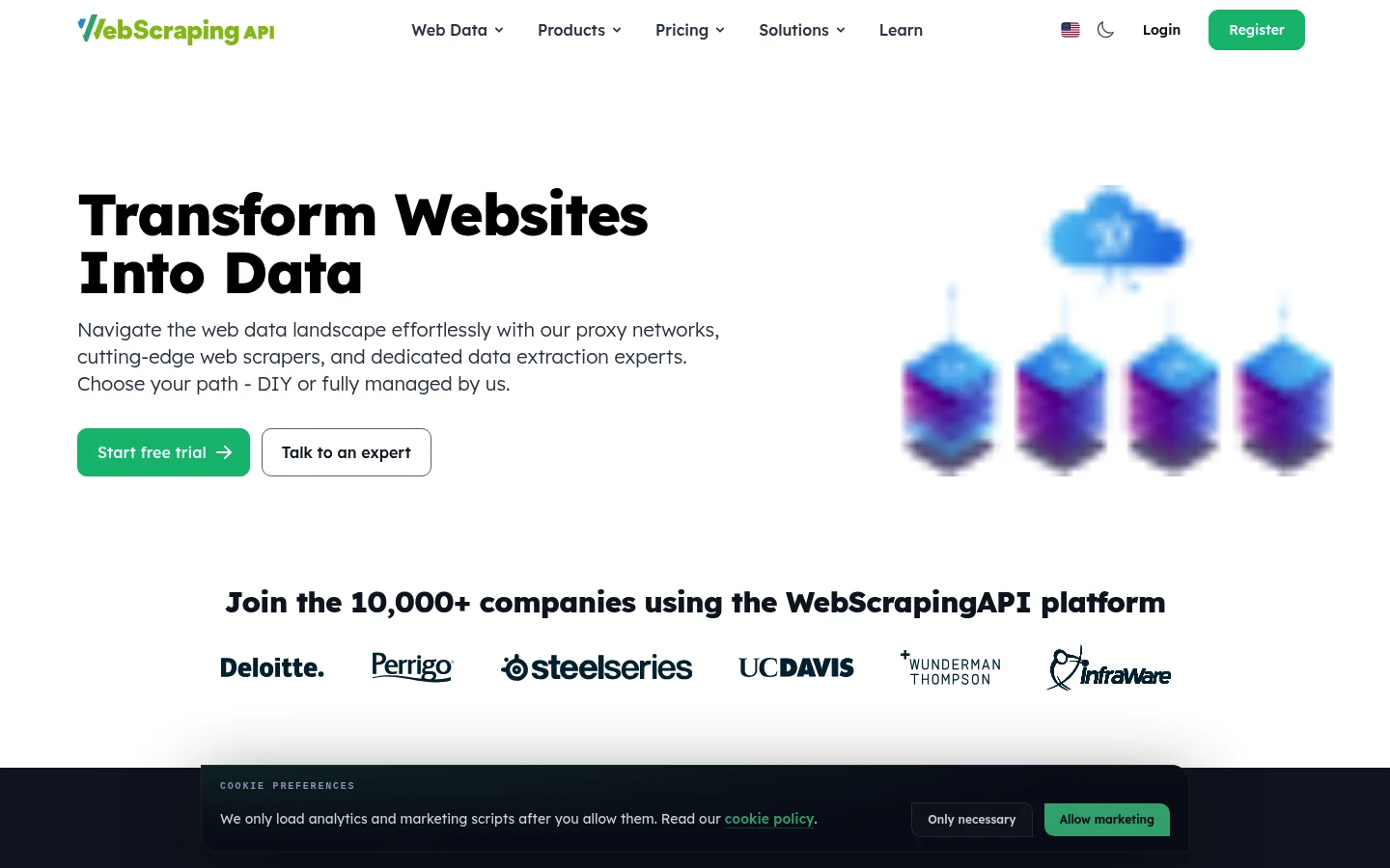 WebScrapingAPI 主页