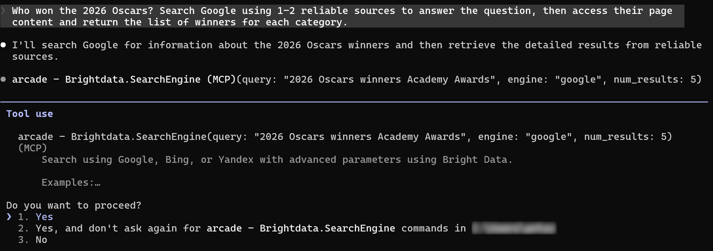 Brightdata.SearchEngine 工具执行