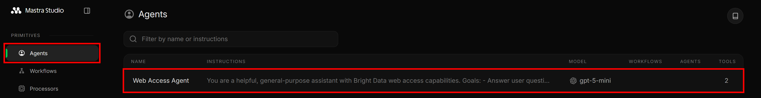 点击 “Web Access Agent” 条目