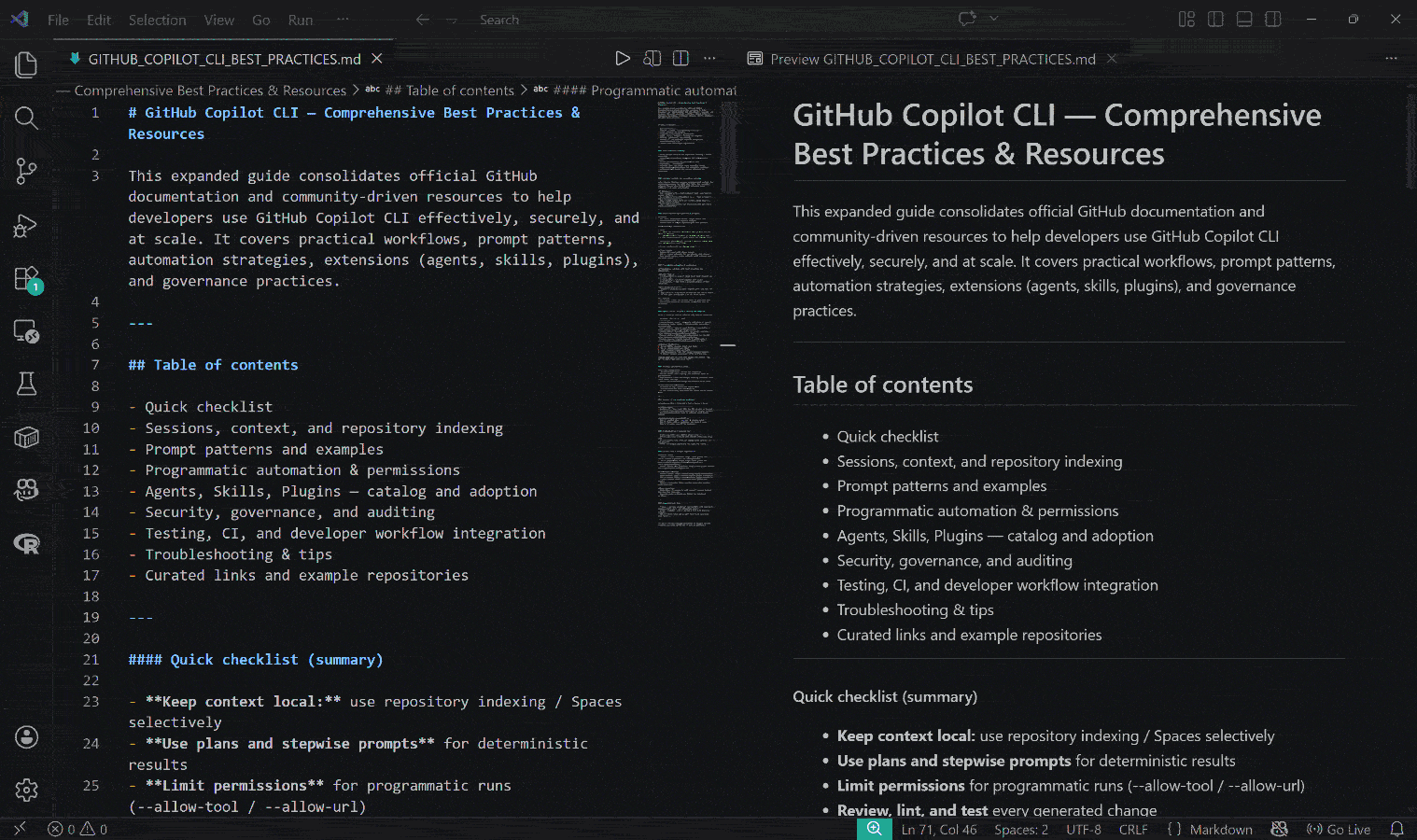 The “GITHUB_COPILOT_CLI_BEST_PRACTICES.md” file