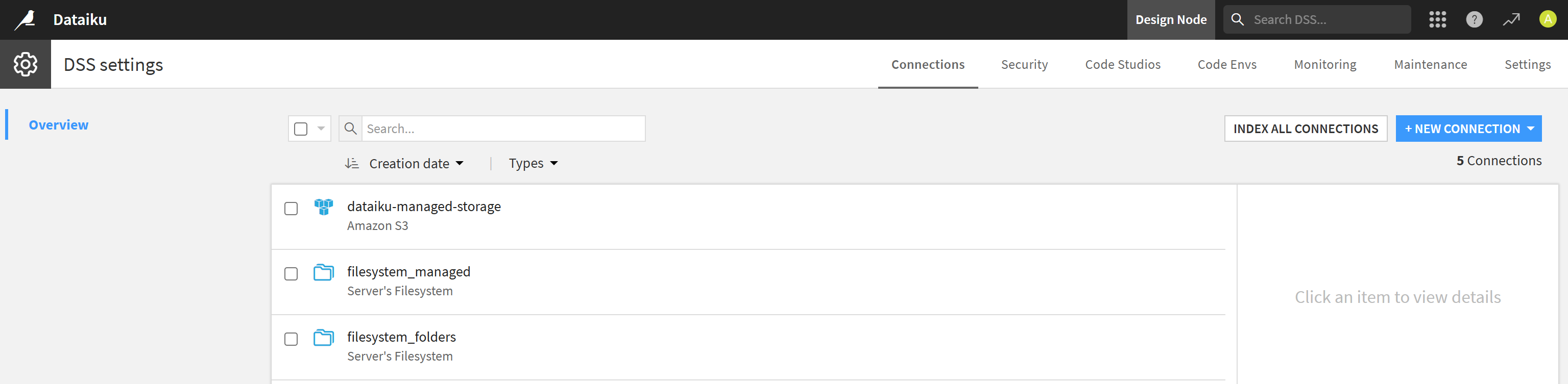 “DSS Settings” 页面