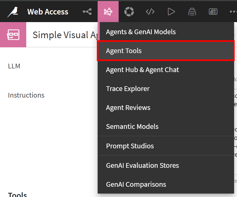 选择 “Agent Tools” 选项
