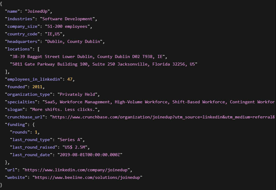 Bright Data 数据集 Filter API 返回结构化记录