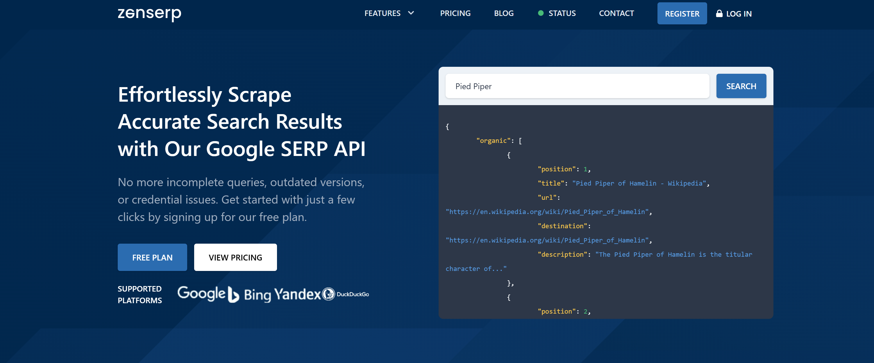 ZenSerp 的 Google 搜索引擎 API