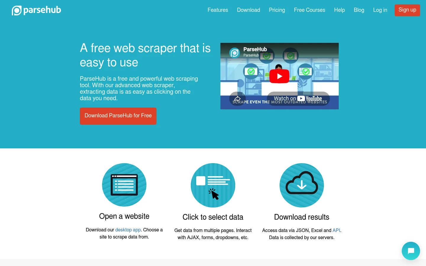 ParseHub 首页