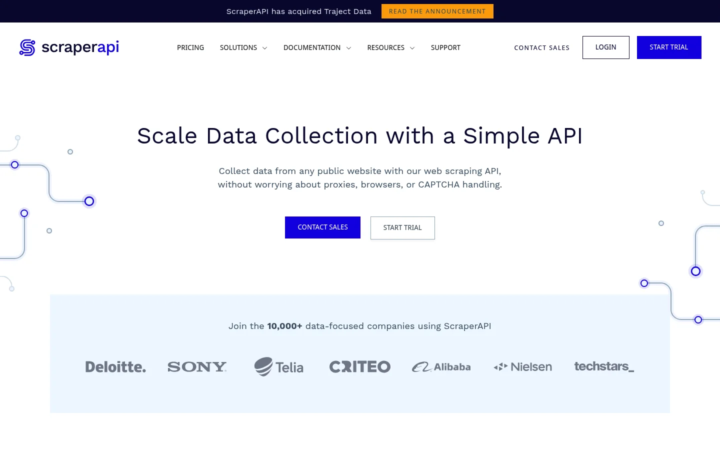 ScraperAPI 首页