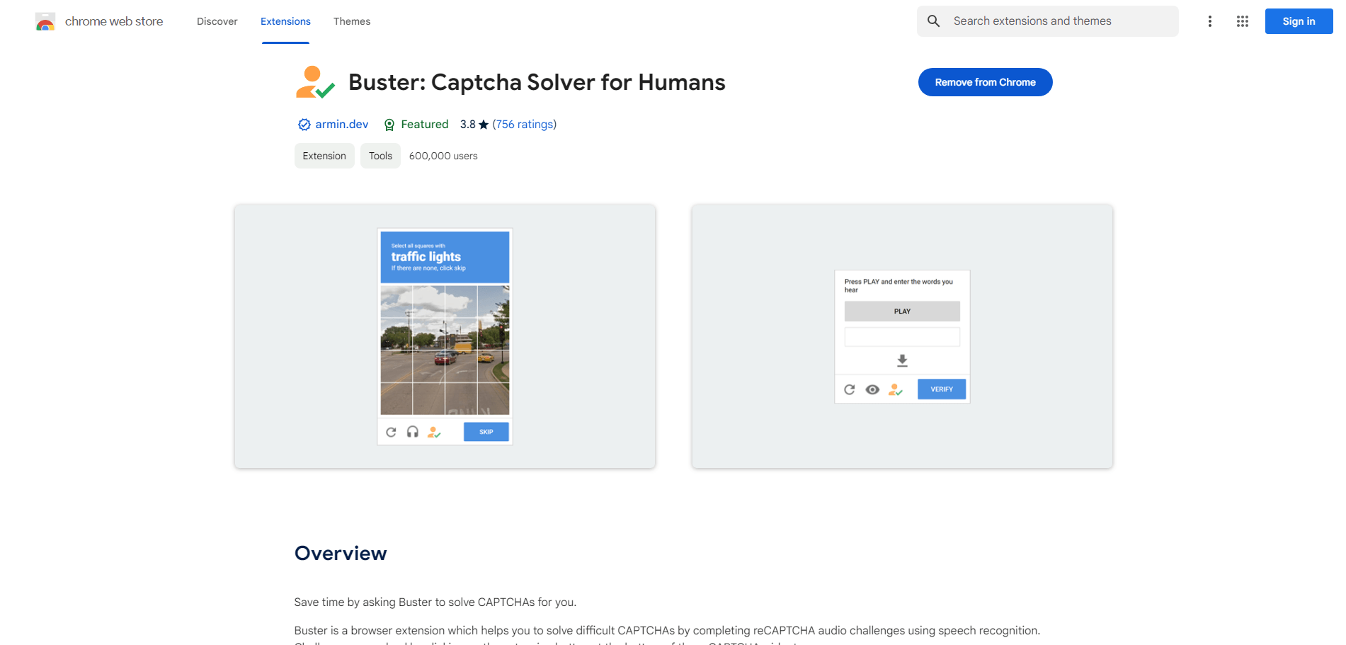 Buster captcha 解决扩展