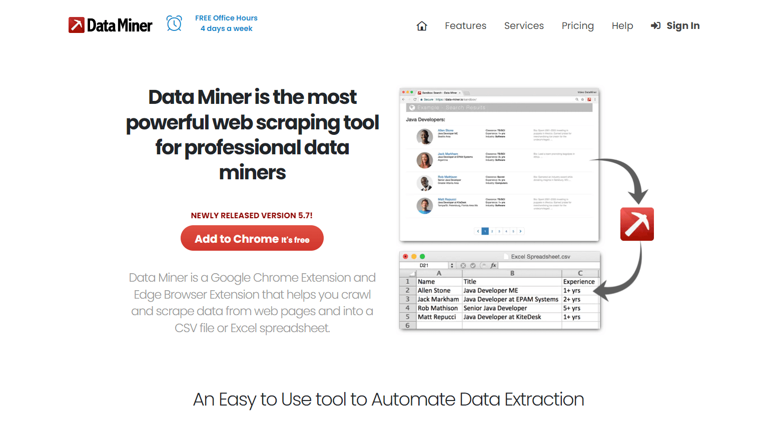 Data Miner 网站主页