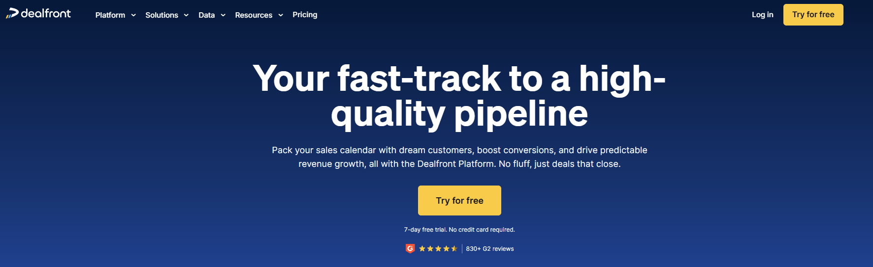 Dealfront 主页