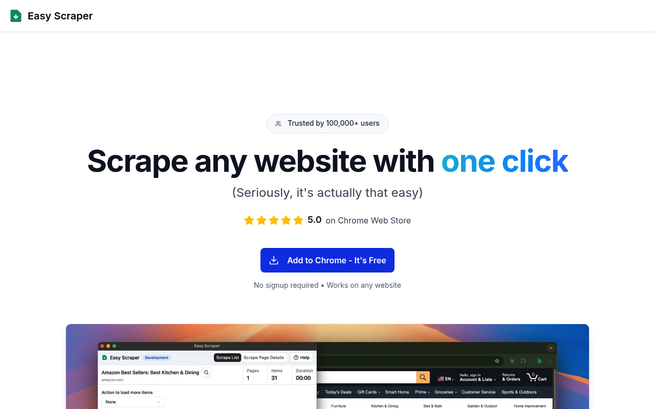 Easy 抓取工具 网页抓取扩展主页