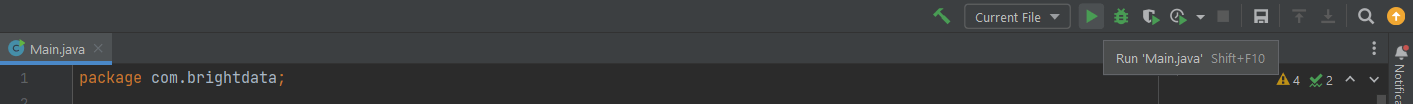在 IntelliJ IDEA 中启动 Java 脚本