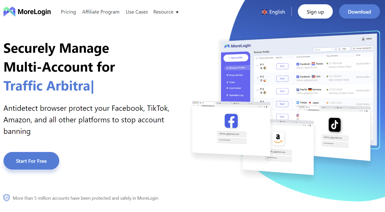 MoreLogin 网站首页