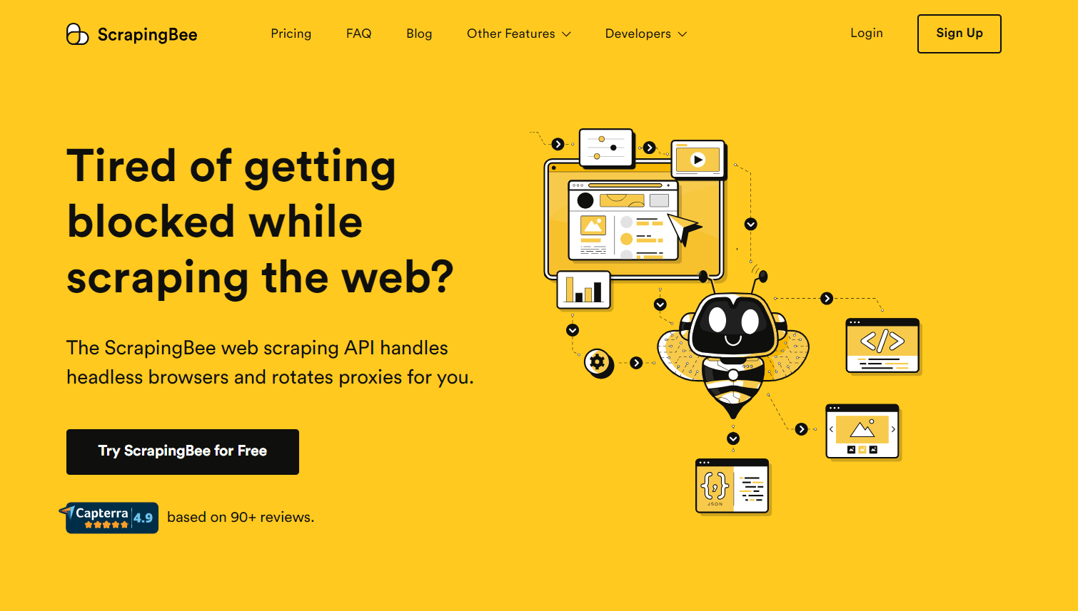 ScrapingBee 网站主页