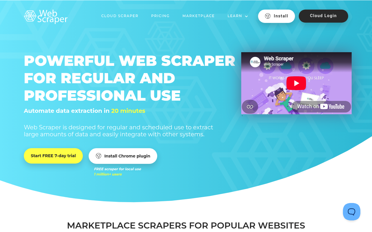Web 爬虫 网页抓取扩展主页