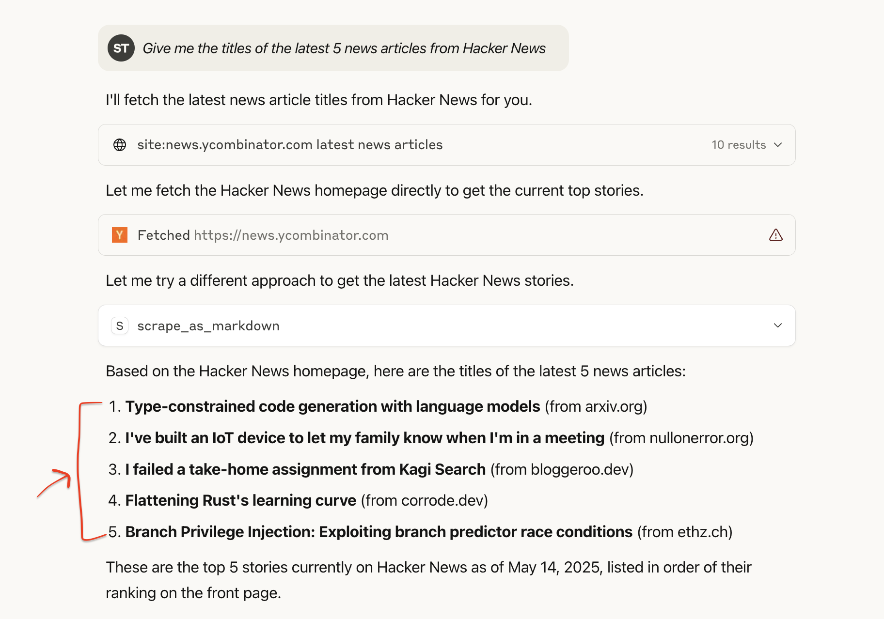 brightdata-mcp-hackernews-演示