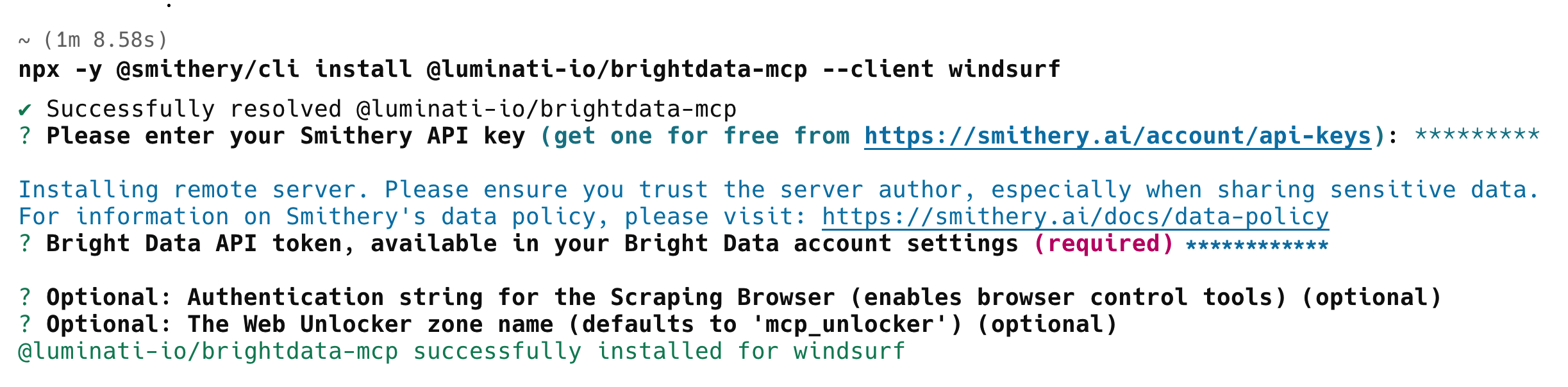 brightdata-mcp-smithery-安装