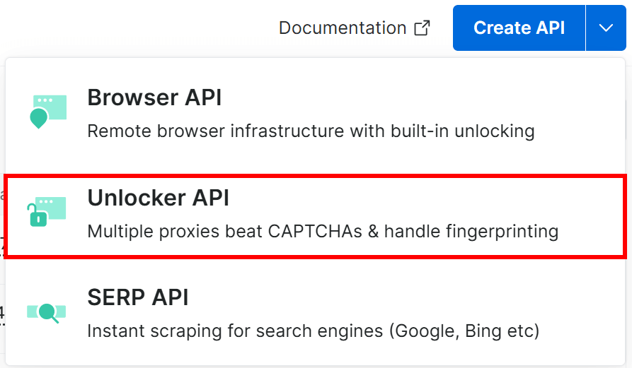 创建新的 Unlocker API
