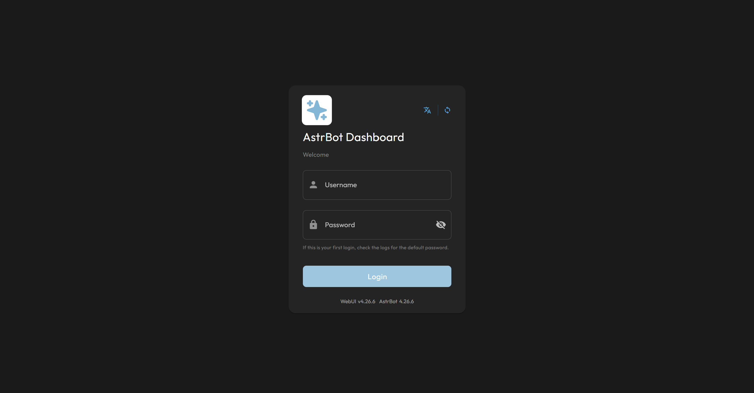 AstrBot WebUI 登录