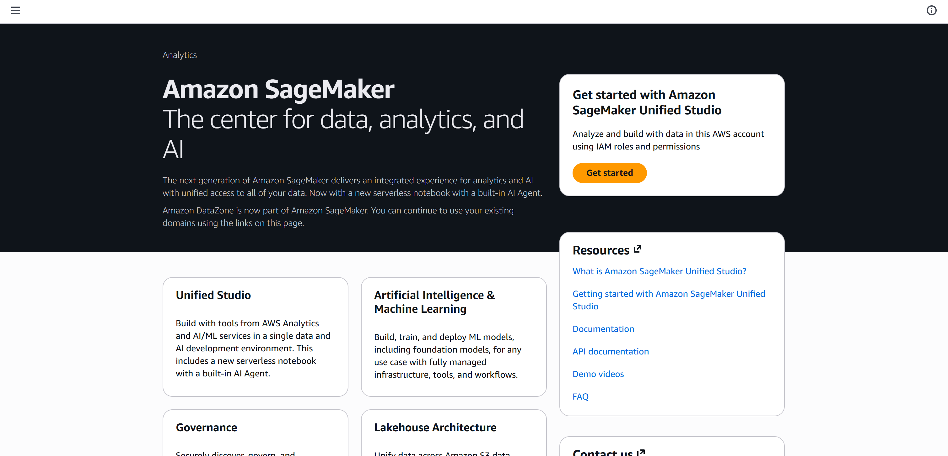 Amazon SageMaker 主页
