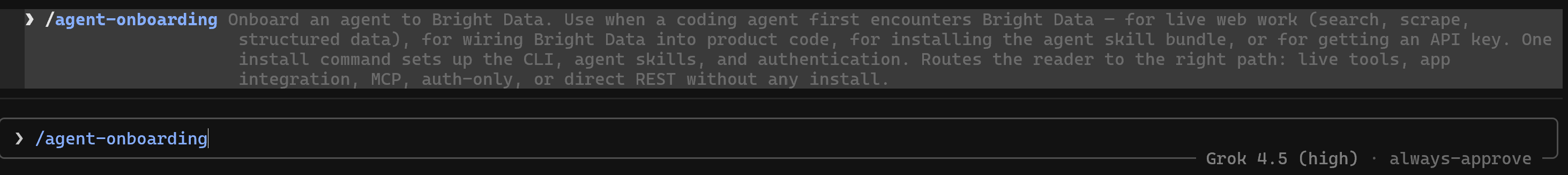 “/agent-onboarding”命令
